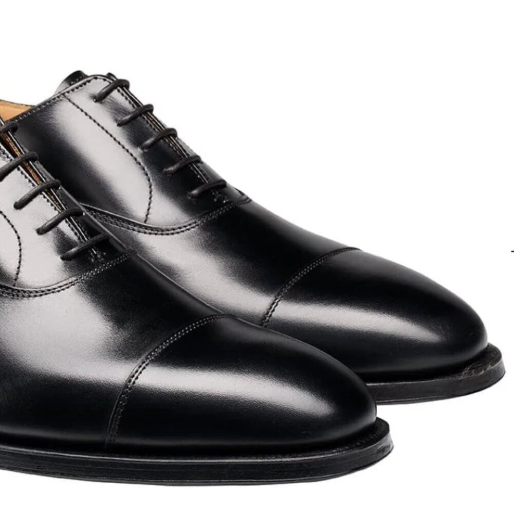 Crockett and Jones Connaught Black Calf 7E with Shoe Trees